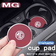 MG S5 ZS EV  car center console cup pad alloy leather Cup Coaster Heat Resistance Waterproof anti sl