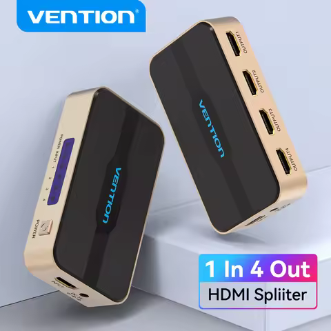 Vention HDMI Splitter 1 In 4 Out HD 4K/30Hz HDMI Switch HDMI 1.4 1x2 1x4 Adapter With Power Supply f