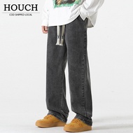 HOUCH COD Men Jeans Elastic Denim Men Seluar Jeans Lelaki Men's Slim Fit Jeans Pants For Men Regular