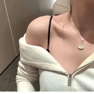 Hot Sale New Style Grace s925 sterling silver Small Skirt Necklace Female Fan-Shaped Clavicle Chain 