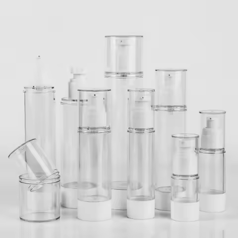 24pcs 15ml 30ml 50ml 80ml 100ml 120ml 150ml 200ml Empty Clear Airless Lotion Cream Pump Bottle Mist 