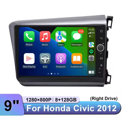 RHD Plug & Play 10.1"Android Car Music System GPS Car Stereo for 2012-2015 Honda Civic Keep Factory 