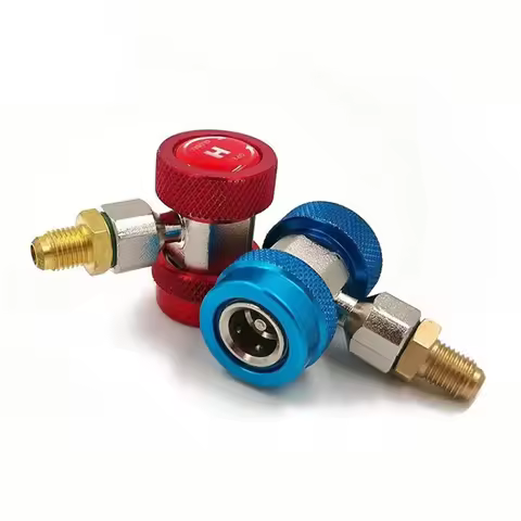 3 Way AC Manifold Gauge Set with 1.2m Hoses Air Conditioning Manifold Gauge Set Automotive AC Gauge 