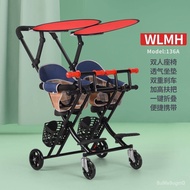 ‍🚢Portable Twin Trolley Lightweight Folding Stroller Double Baby Double Car Delivery Supported