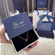 ** แถมต่างหู ** สร้อยสีทอง + จี้อักษรเดี่ยวมินิมอล แบรนด์BE RICH (ยึดรูปและชื่อตะกร้าที่ตัวเองกดเป็น