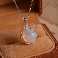 [New Product Special Offer] Opal Stone Opal Jewelry High-End Opal Stone Fire Color Opal Stone Pendan