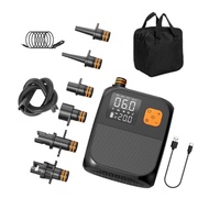 แบบพกพาPaddle Boardปั๊ม 25PSIแรงดันสูงปั๊มอัดอากาศไฟฟ้าPower Bank 6 หัวฉีดและไฟLED