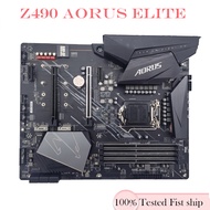 For Gigabyte Z490 AORUS ELITE Motherboard 128GB HDMI M.2 LGA 1200 DDR4 ATX Z490 Mainboard Tested