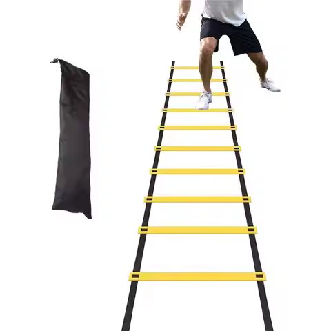 5m 10 sections Agility Ladder Quick Ladder for Training Storage Bag Included Instant Set-up Exercise