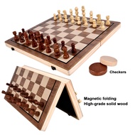 【39 * 39cm】Magnetic Wooden Chess Board Tournament Size Foldable Children Elders and Adults BoardGame
