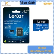 Lexar microSDXC 512GB 633x memory card (LSDMI512BB633A) – UHS-I U3 A2 – 100MB/s – Genuine product – 