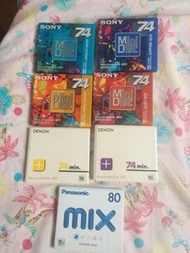 全新未拆 SONY MD 74 Min color collection 日本制 有4 盒 /DENON MD 74 Min 2盒/Panadonic MIX MD 80 min 1盒 每盒$50