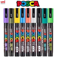 Uni Poscas Markers Single Packaged Acrylic Paint Color Pc-1m Pc-3m Pc-5m Pen Graffiti Rock Metal Pos