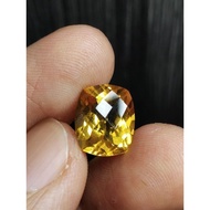 Golden Citrinenatural 12 x 10 x 7 mm 4.9 Ct Yellow Gold Amethyst Cushion Checkerboard Cutting Code 1