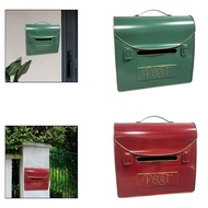 [szluzhen3gv] Wall Mount Briefcase Mailbox Metal Vintage Mailbox for Outside Home Entryway