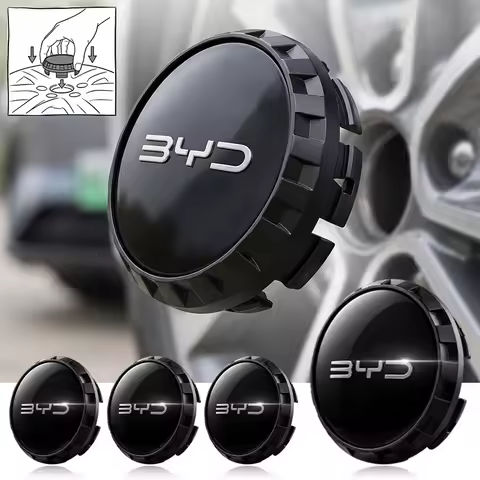 68mm Car Wheel Center Hub Cap Covers Auto Rim Cover Emblem Badge for BYD F3 E6 Yuan Plus Atto F0 G3 