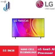 LG 55 Inch NANO80 Series NanoCell Active HDR Smart UHD TV with AI ThinQ 55NANO80SQA