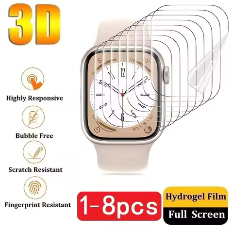 Hydrogel Film for Apple Watch 10 9 8 7 6 5 4 3 Ultra 2 Screen Protector for Apple Watch 46mm 45mm 44