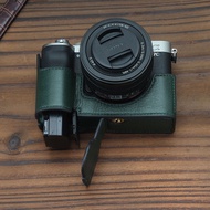 กระเป๋าใส่กล้องหนังแท้สำหรับ Sony A7C A6400 A6700 A7M3 A7M4 A7R3 กระเป๋าใส่กล้องแบบใช้งานได้หลากหลาย