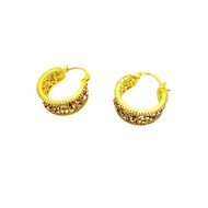 Emas 916 Subang / Emas 916 Anting-anting /Full Diamond Hoop Earringsgold 916