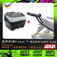 SET KOMBO KOTAK/BOX GIVI B32N-ADV TOP CASE + GIVI YAMAHA NVX155 2021 SRX(S) EXTREME SPEACIAL RACK