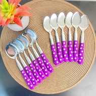 6-Piece Polka Dot Tablespoons Stainless Steel Tablespoons