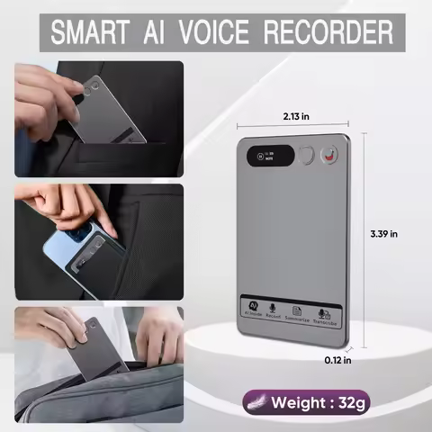 AI Voice Recorder 118 Languages ChatGPT-4 App Phone Call Mini Audio for Meetings, Lectures，Calls, AI