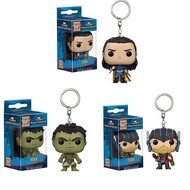 Funko Pop ! Marvel Avengers Keychain 《Thor 3: Ragnarök》Thor Hulk Loki Vinyl Figure Keyring For Kid