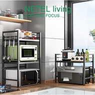 8ad+NETEL Kitchen rack Kitchen Accessories and Organizers Kitchen cabinet Microwave shelf rack  1/2
