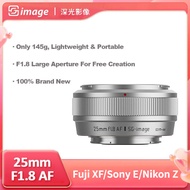 SG Image 25mm F1.8 AF APS-C Half-frame Auto-focusing Suitable For Fuji XF Sony E Nikon Z Light Porta
