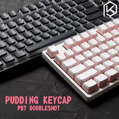 pudding pbt doubleshot keycap oem back light for mechanical keyboards milk white pink black gh60 pok