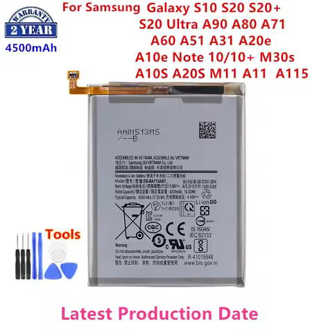 Brand New Battery For Samsung Galaxy S10 S20 S20+ S20 Ultra A90 A80 A71 A60 A51 A31 A20e A10e Note 1