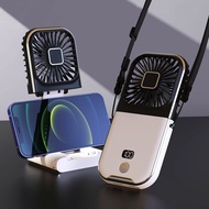 Mini Portable Outdoor Hand Hanging Neck USB Charging 3000mAh Battery Powered 180° Folding Wireless Table Air Cooling Fan