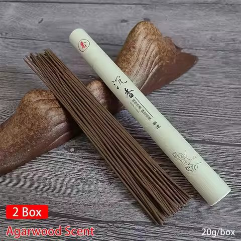 1/2Box Sandalwood Mugwort Scent Incense Stick Sleeping Aiding Tranquilize Mind Refreshing Scent 20g/