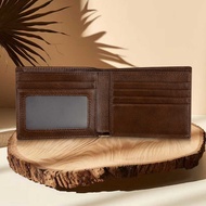 Foreign Trade Retro Style Men's Wallet First Layer Cowhide Short Bag Khaki Wallet