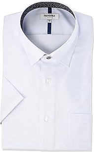 Takakyu Renoma HOMME 110215721204237 Men's Business Shirt, Short Sleeve, Wrinkle-Resistant, Standard Fit, 6,000 Yen