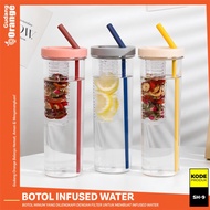 Infused Water Bottle / Botol Minum Sedotan / Tumblr Infused Water