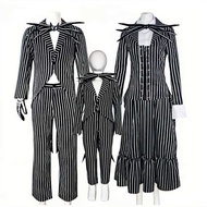 Nightmare Before Christmas Jack cos Skeleton Jack Men's Full Set Midnight Halloween Children Adult P