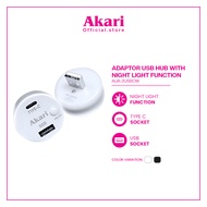 Akari Adaptor USB hub with Night light function (AUA-2USB)