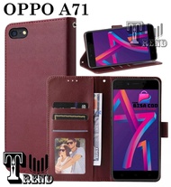 LEATHER CASE FLIP UNTUK OPPO A71-FLIP WALLET CASE OPPO A71- CASING DOMPET-FLIP COVER LEATHER-SARUNG