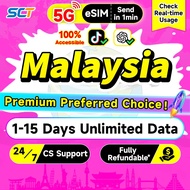 Wefly Malaysia eSIM Maxis 5G 1-15 days Daily 500M-3GB  Unlimited Data eSIM Malaysia eSIM Card Send i