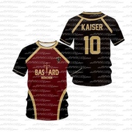 Bandai | 2026 3D Print Soccer Jersey Cosplay Costume Summer Short Sleeve T-Shirt Red Black Football 