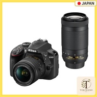 【 Used 】 Nikon D3400 Digital SLR Camera Double Zoom Kit, Black (D3400WZBK)