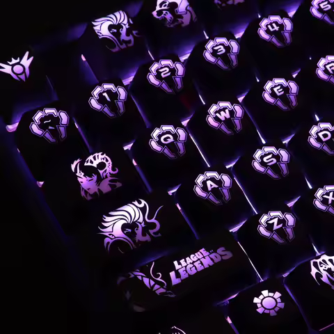 1 Set High-end Backlit Keycaps LOL Gaming Key Cap For Logitech G610 G512 Gpro X Razer BlackWidow Hun