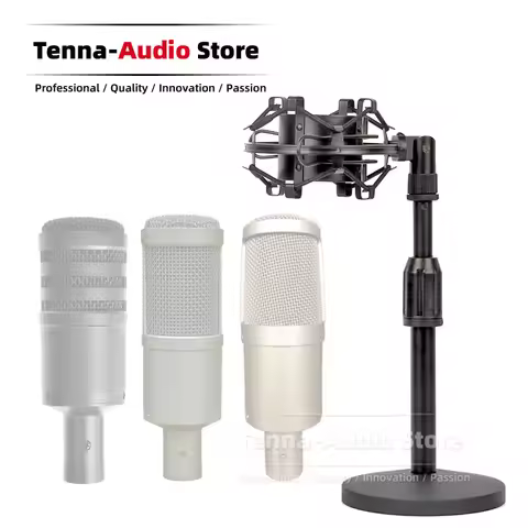 Desktop Suspension Microphone Stand + Shock Mount Holder Shockproof Mic Clip For Heil Sound PR 30 40
