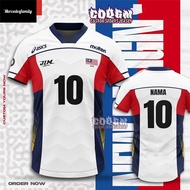 i[  ]2025NEW Volleyball Fresh Design Volleyball Jersey Custom Name Baju T-Shirt Lelaki Malaysia Team