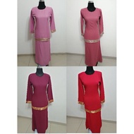 [Ready Stock] Baju Kurung Modern Lace - Pink Belacan, Dark Pink, Maroon & Cili Merah