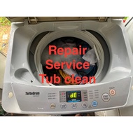 Kuala pilah mesin basuh LG 7kg turbo drum i sensor washing machine fuzzy logic control refurbished r