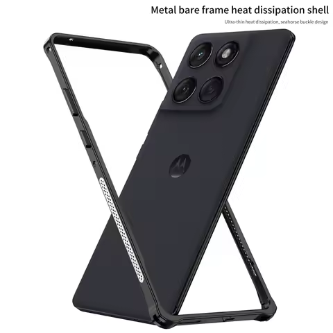 Cooling Case For Motorola Edge 60 Pro Moto Edge60 Fusion 5G Aluminium Alloy Metal Border Medium Fram