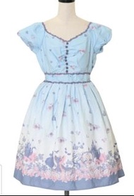 Secret honey disney sleeping beauty 迪士尼睡美人aurora 日本公主風印花連衣裙
